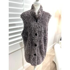 Paula Lishman Wearable Art Knitted Beaver Fur Vest Luxury Statement Piece Size L